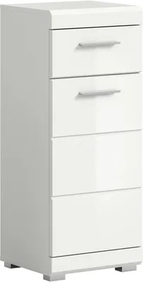 Produktbild von Scout Badschrank 1 Tür, 1 Schublade Weiß hochglanz, weiß.