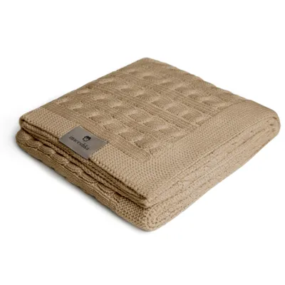 Obrázek produktu pro Pletená deka Maceshka copánek Camel