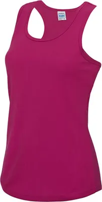 Produktbild von Just Cool JC015 | Girlie Cool Tank Top Sport T-Shirt + WRAP  - Farbe: Hot Pink - Größe: S
