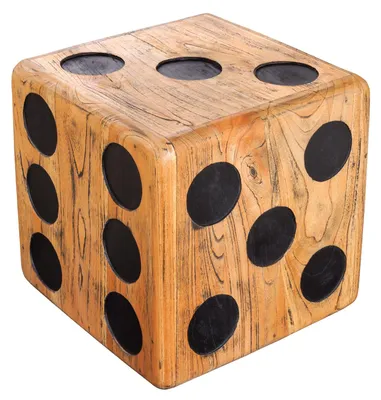 Produktbild von Beistelltisch Hocker CUBE 40cm Mindiholz natur