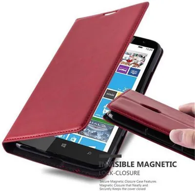 Obrázek produktu pro Cadorabo pouzdro pro Nokia Lumia 1320 Ochranný kryt v červené barvě Pouzdro na mobilní telefon s magnetickým zavíráním