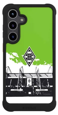Produktbild von NIVOCASE Hülle für Samsung Galaxy S24+  Stoßfeste Handyhülle NIVOmax Case Schwarz Borussia Mönchengladbach Fanartikel Stadion
