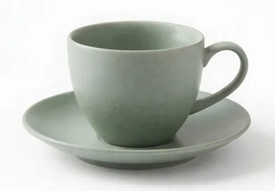 Produktbild von GRANIT MINT BLUE CUP MIT UNTERTASSE 300 ml Mint Alumina Bogucice