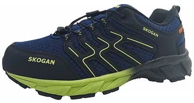 Image de Skogan Sko-Runner : Chaussures de sport pour hommes, chaussures de randonnée, couleur bleue, style décontracté