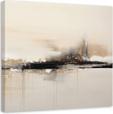 Produktbild von Leinwandbild Beige Abstrakt 60x60 Feeby Beige bild für die wand bereit zum aufhängen