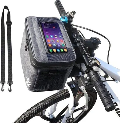 Productafbeelding van Famanu fietstas - geïsoleerde lunchtas - draagbaar met touchscreenfunctionaliteit