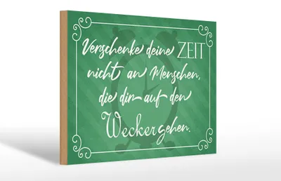 Produktbild von Holzschild Spruch 30x20cm verschenke deine Zeit nicht