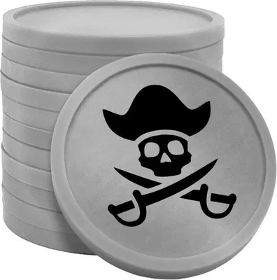 Immagine prodotto di Moneta pirata CombiCraft Ø29mm argento - 100 pezzi