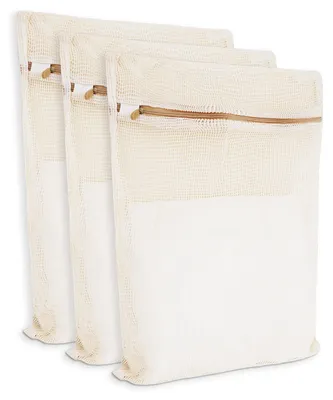 3er-Pack Mesh-Wäschesäcke 30x40 cm mit Reißverschluss