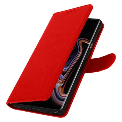 Produktbild von Avizar, Klappetui aus Kunstleder für Samsung Galaxy Note 9, Rot
