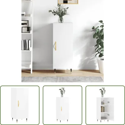 Produktbild von The Living Store Sideboard Hochglanz-Weiß 34,5x34x90 cm Holzwerkstoff