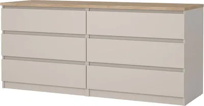 Zdjęcie produktu dla Naia komoda 6 szuflad dąb dekor.