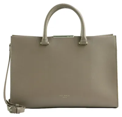 Produktbild von Ted Baker Leder Handtasche Umhängetasche Rennea Bar Detail Large Tote Bag Taupe