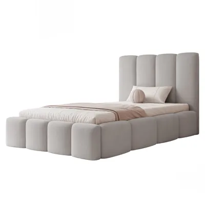 Produktbild von FURMEB24 Polsterbett MARO - 120 x 200 cm - HELLGRAU - mit bettkasten und schlaffunktion