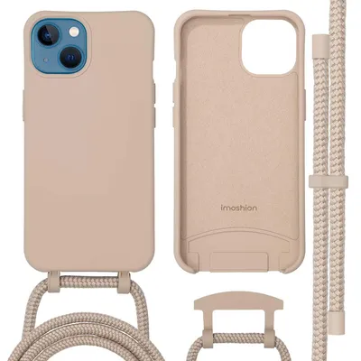 Imagen del producto de Cubierta trasera de color con cordón desmontable con MagSafe para Apple iPhone 13 - Nude