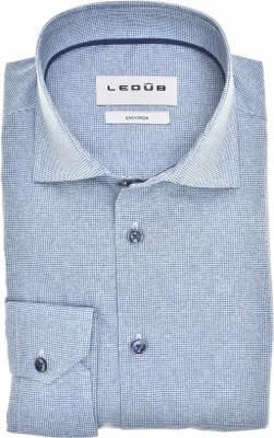 Produktbild von Ledub Hemd blau bedruckt Baumwolle