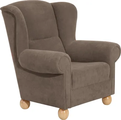 Produktbild von Max Winzer Ohrenbackensessel Monarch - Velourstoff sahara - Maße: 93 x 87 x 100 cm