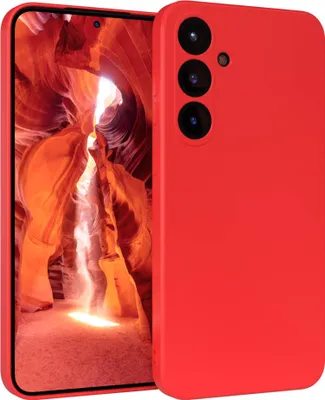 Produktbild von EAZY CASE - TPU Hülle für Samsung Galaxy S25 Plus, TPU Case stoßfeste Handyhülle, weiches Cover mit Kameraschutz, Silikonhülle in Rot