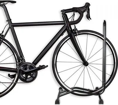 Image de Support à vélos - support à vélos autoportant - 38 x 42 x 75 cm - noir - support pour vélos - présentoir pour vélos