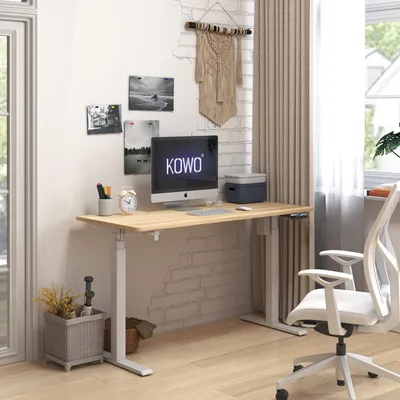 Produktbild von KOWO Höhenverstellbarer Schreibtisch Elektrisch Bürotisch120×60cm mit Smartem Touchpad und USB-A & C Elektrischer Schreibtisch mit 4 Memory-Steuerung