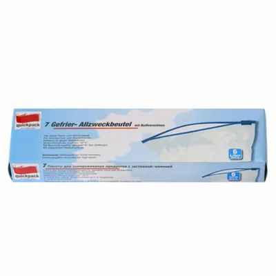 Produktbild von quickpack 070-791 Gefrierbeutel, 6 Liter, 30x40cm, Quickverschluss, transparent (7er Pack)