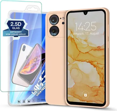 Produktbild von Hülle für Xiaomi 13T / Xiaomi 13T Pro mit 9H Displayglas Displayschutz Plus Case Cover Bumper Silikon Softgrip Schutzhülle Farbe: Rosa