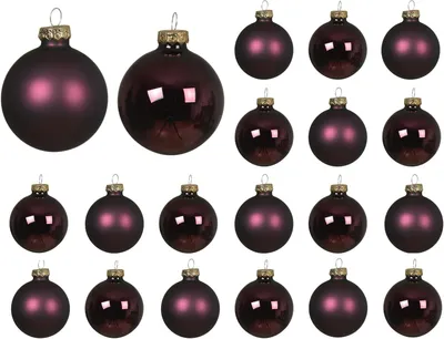 Productafbeelding van Kerstballen - Set van 20 - Glas - 6 cm - Mat en glanzend - Kerstballen voor kerstboom Kerstmis - Kerstboomversiering