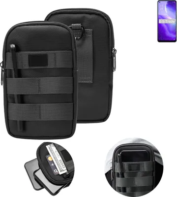 Produktbild von K-S-Trade Holster Gürtel Tasche kompatibel mit Oppo Reno5 Z 5G Handy Tasche Schutz Hülle dunkel-grau viele Fächer, 1x