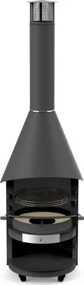 Produktbild von Gartenkamin Fuego 70 Edelstahl schwarz