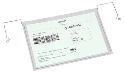 Immagine prodotto di Eichner tasca appendiabiti in filo metallico A4 orizzontale senza aletta 10 pz