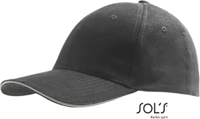 Image de SOLs 88100 | Six Panel Cap Buffalo / casquette / bonnet / chapeau - Couleur : Gris foncé (Solid)/Gris clair (Solid) - Taille : Taille unique