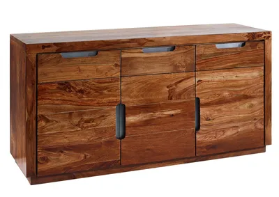 Image de MASSIVMOEBEL24 | Buffet 150x45 Palissandre laqué Noisette DUKE #127