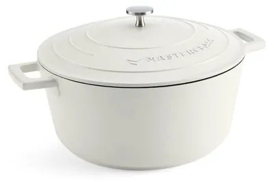 Braadpan mit Deckel 5 l/28 cm, Aluminium, creme