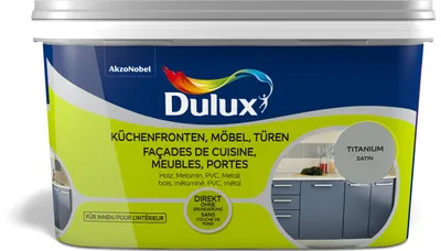 Produktbild von Dulux Fresh up Küchenfronten, Möbel, Türen Satin, Einfach mal neu streichen, Titan, 2 l