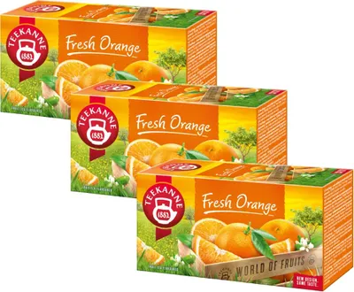 Produktbild von Teekanne frische Orange Tee 3x 20 Teebeutel - Früchtetee Mischung Ländertee