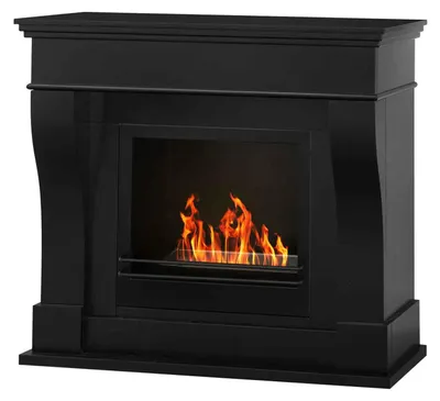 Produktbild von Washington - Bioethanol-Holzboden-Kamin 111x43xH99 cm, Schwarz