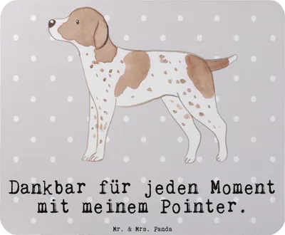 Produktbild von Mr. & Mrs. Panda Mauspad Pointer Moment - Grau Pastell - Geschenk, laptop, English, Mouse Pad, pc, Mousepad, mousematte