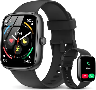 Produktbild von lukg Smartwatch Herren Damen, 1,83" HD-Touchscreen Smart Watch mit Telefonfunktion, 110+ Sportmodi Sportuhr mit Pulsmesser Schlafmonitor Schrittzähler, IP68 Wasserdicht Fitness Uhr iOS/Android