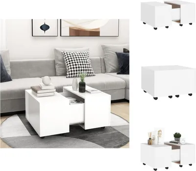 Obrázek produktu pro vidaXL Konferenční stolek bílý 60x60x38 cm materiál na bázi dřeva - Konferenční stolky