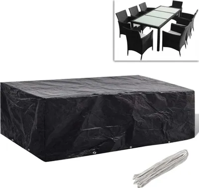 Produktbild von vidaXL Obal na záhradný nábytok 8 očiek 300 × 140 × 90 cm