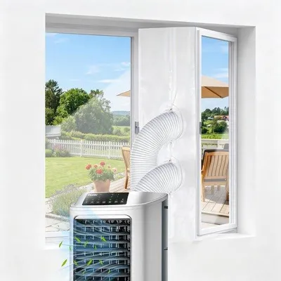 Productafbeelding van Airconditioning, raamafdichting, 400 cm, raamafdichting, airconditioning voor mobiele airconditioners, afvoerdrogers, wasdrogers, Hot Air Stop voor het aanbrengen van ramen, dakramen, vleugelramen