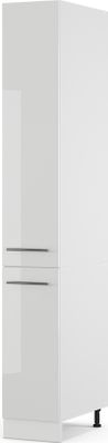 Vicco Apothekerschrank Fame-Line, 30 cm, Weiß Hochglanz/Weiß