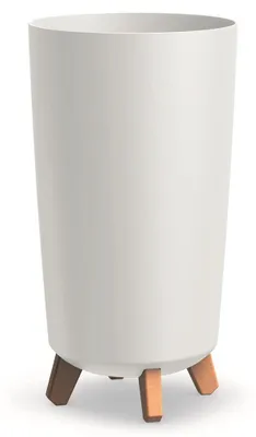 Produktbild von BirnePower Gracia Tubus Slim Blumentopf Rund Matt Hoch mit Füßen (44,5 cm, Weiß)