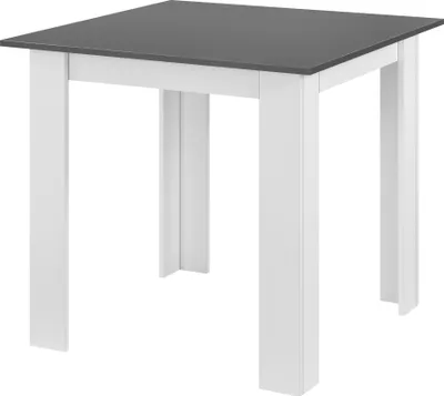 Produktbild von Stół do jadalni Algermissen 80x80x76 cm dla 4 osób Kwadratowa płyta wiórowa Ciemnoszary/biały