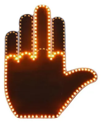 Image de Verk 10154 : Signalisation gestuelle pour véhicule - main, 203 LED, télécommande