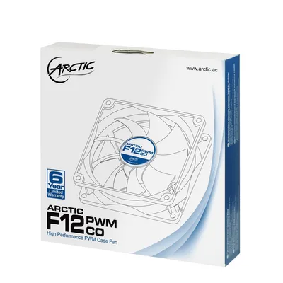 Produktbild von ARCTIC F12 PWM PST CO PWM PST Gehäuselüfter für Dauerbetrieb, Ventilator, 12 cm, 600 RPM, 1350 RPM, 0,3 Sone, 126 m³/h