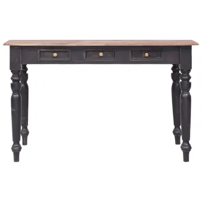 Image de vidaXL Bureau avec 3 tiroirs 117×57×75 cm bois massif acajou