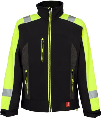 Produktbild von URGENT Softshellová pracovní bunda Nepromokavá zimní bunda - černá/žlutá - (GL-8364) vel. XXL