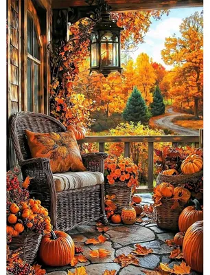 Productafbeelding van Diamond Painting Set - Herfstmotief - Knutselset voor volwassenen - 30x40 cm