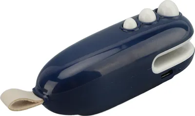 Zdjęcie produktu dla Mini zgrzewarka do torebek z akumulatorem, przenośna ręczna zgrzewarka próżniowa i obcinarka do plastikowych przekąsek Blue